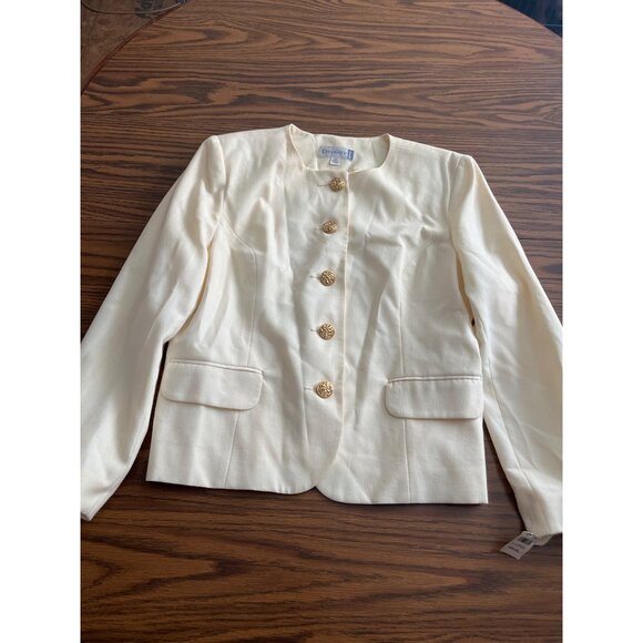Diversity cream button up dress jacket size 12P - Picture 1 of 6
